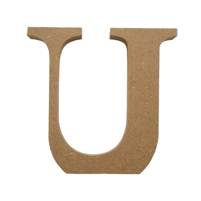 アルファベット & 数字 オブジェ 【U】 木製 MDF イニシャル アルファベットレター インテリア イニシャルオブジェ ウエルカムオブジェ