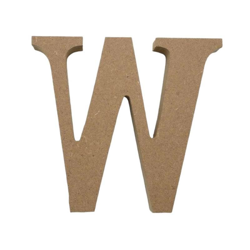 アルファベット & 数字 オブジェ 【W】 木製 MDF イニシャル アルファベットレター インテリア イニシャルオブジェ ウエルカムオブジェ
