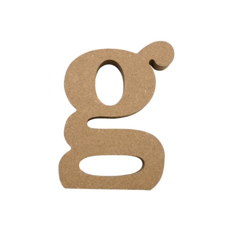 アルファベット & 数字 オブジェ 【小文字g】 木製 MDF イニシャル アルファベットレター インテリア イニシャルオブジェ ウエルカムオブジェ