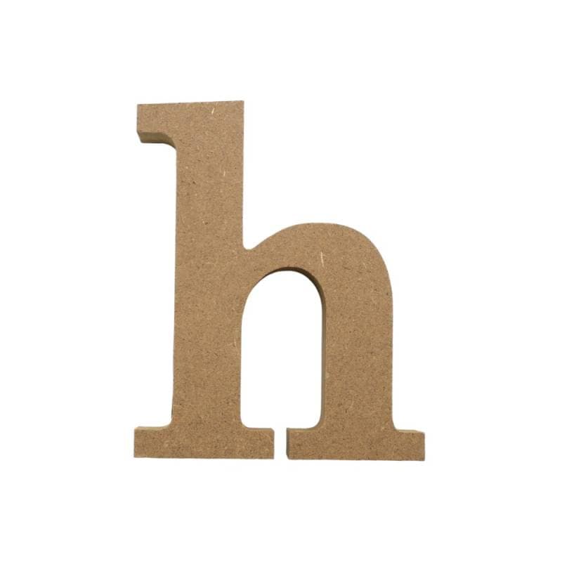 アルファベット & 数字 オブジェ 【小文字h】 木製 MDF イニシャル アルファベットレター インテリア イニシャルオブジェ ウエルカムオブジェ