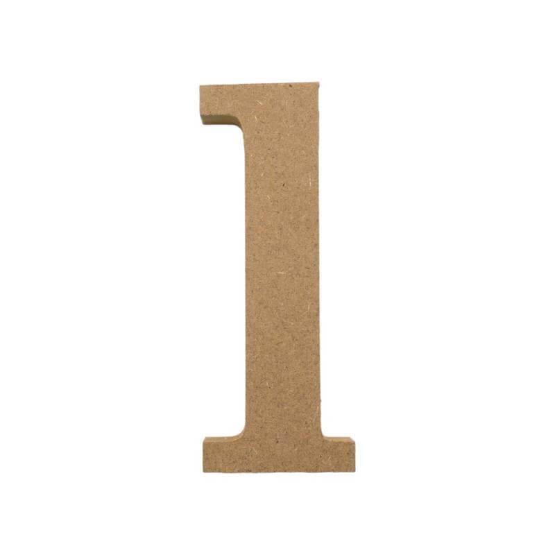 アルファベット & 数字 オブジェ 【小文字l】 木製 MDF イニシャル アルファベットレター インテリア イニシャルオブジェ ウエルカムオブジェ
