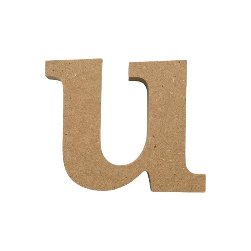 アルファベット & 数字 オブジェ 【小文字u】 木製 MDF イニシャル アルファベットレター インテリア イニシャルオブジェ ウエルカムオブジェ