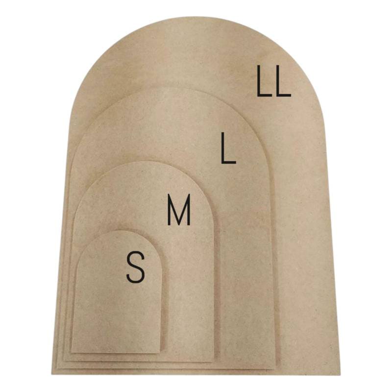 MDF アートボード Mサイズ アーチ型 12mm厚 木製パネル 画材 ベース材 DIY ウエルカムボード 手作りに レジンアート エポキシアート 用にも適しています