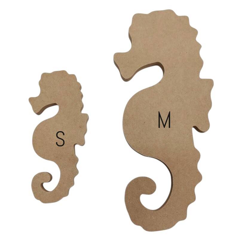 MDF アートボード Mサイズ タツノオトシゴ 12mm厚 木製パネル 画材 ベース材 DIY ウエルカムボード 手作りに レジンアート エポキシアート 用にも適しています