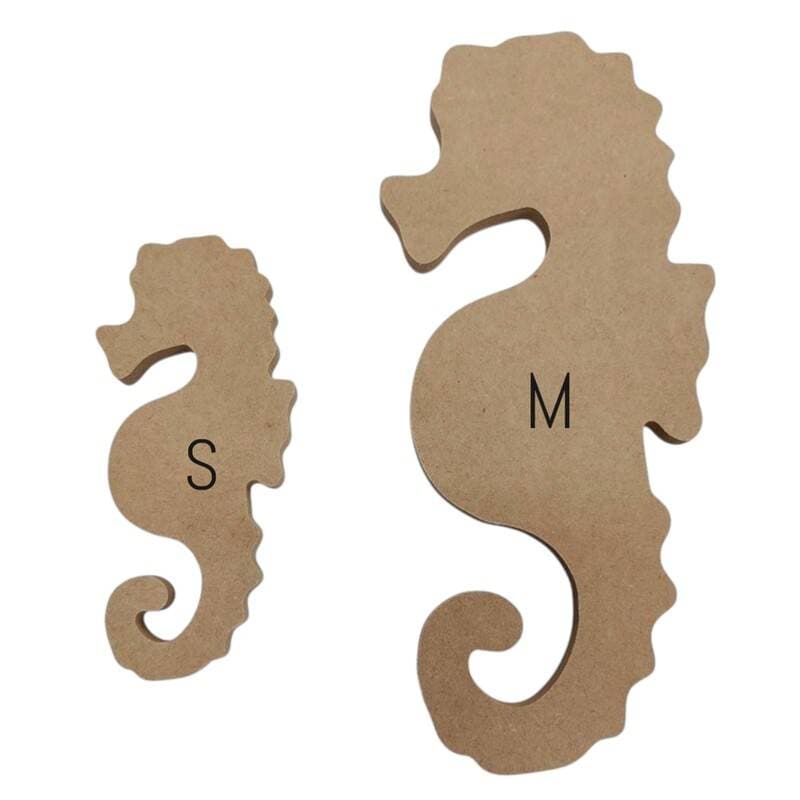 MDF アートボード Sサイズ タツノオトシゴ 12mm厚 木製パネル 画材 ベース材 DIY ウエルカムボード 手作りに レジンアート エポキシアート 用にも適しています