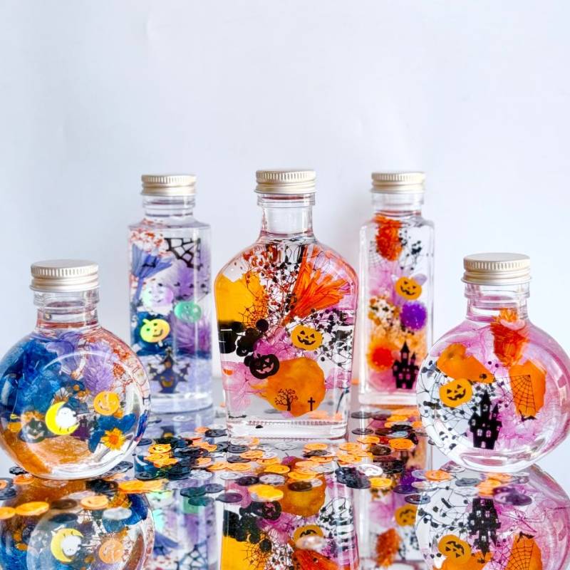 ハーバリウム 瓶 しずく 200ml 30本セット 業務用 キャップ付き