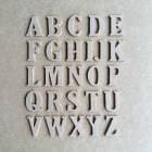 MDF アルファベット mini ( 大文字 ) 2.5mm厚 木製 小さな 木材 文字 チップ イニシャル アルファベットレター 英語 数字 記号 & # 切り抜き DIY 工芸用素材
