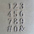 MDF アルファベット mini ( 数字 ) 2.5mm厚 木製 小さな 木材 文字 チップ イニシャル アルファベットレター 英語 ナンバー 記号 & # 切り抜き 工芸用素材