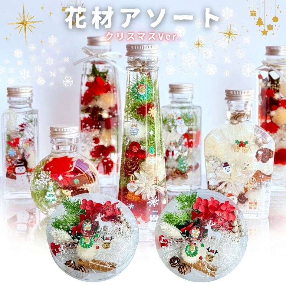 【特別カラー】ハーバリウム 花材 アソート セット ハロウィン クリスマス Xmas 和柄 正月 ドライフラワー プリザーブドフラワー おすすめ 花材セット 人気 詰め合わせ 小花 ハンドメイド 工作 髪飾り ヘアパーツ 花束 レジン フラワーアレンジリース キャンドル