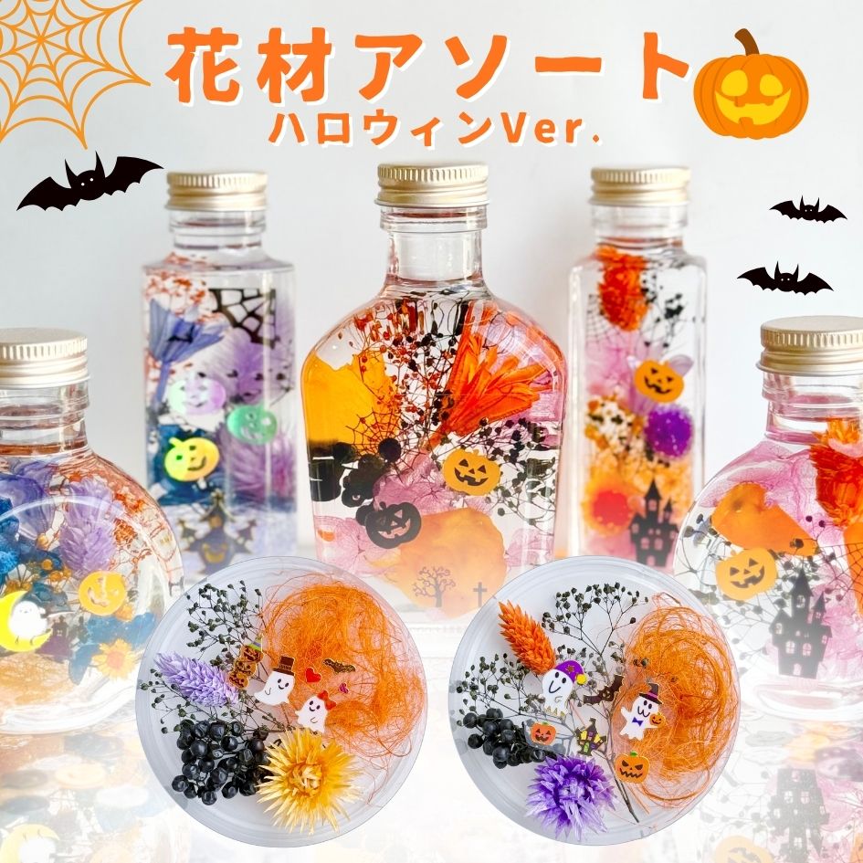 【特別カラー】ハーバリウム 花材 アソート セット ハロウィン クリスマス Xmas 和柄 正月 ドライフラワー プリザーブドフラワー おすすめ 花材セット 人気 詰め合わせ 小花 ハンドメイド 工作 髪飾り ヘアパーツ 花束 レジン フラワーアレンジリース キャンドル