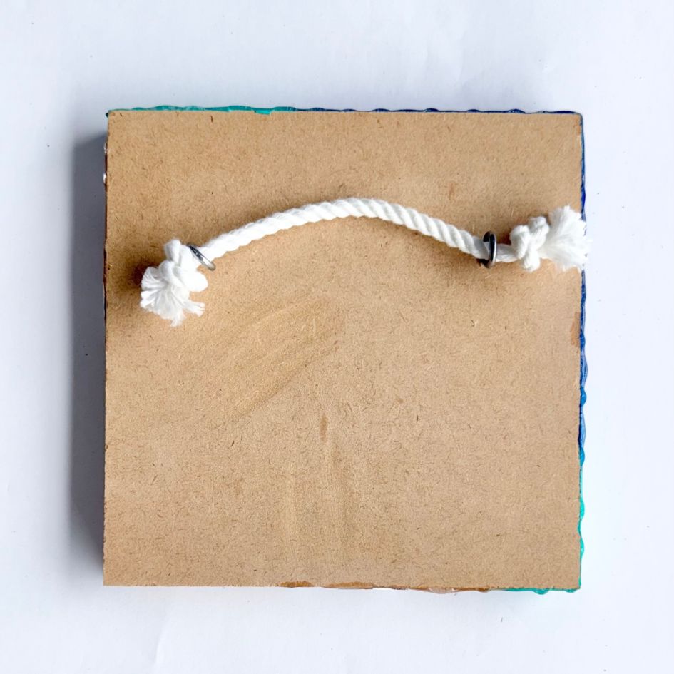 【#1 ocean panel art】 ～150×150×12mm～ エポキシレジン作品 エポキシアート オーシャンアート 波アート 海アート