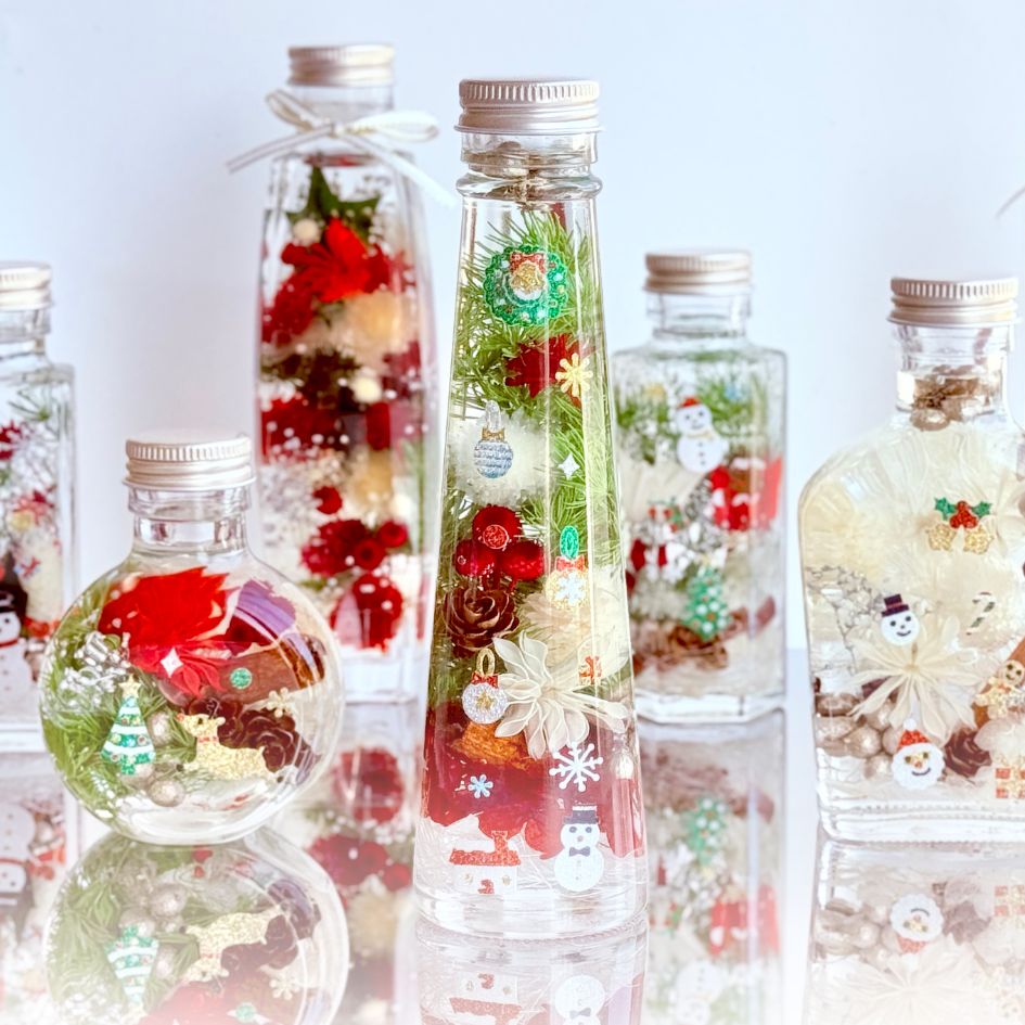 ハーバリウム ＼クリスマス 限定デザイン／ 完成品 ギフト ギフト用 プレゼント 装飾 飾り 子供 衣装  贈り物 おしゃれ かわいい お返し 飾り付け ディスプレイ