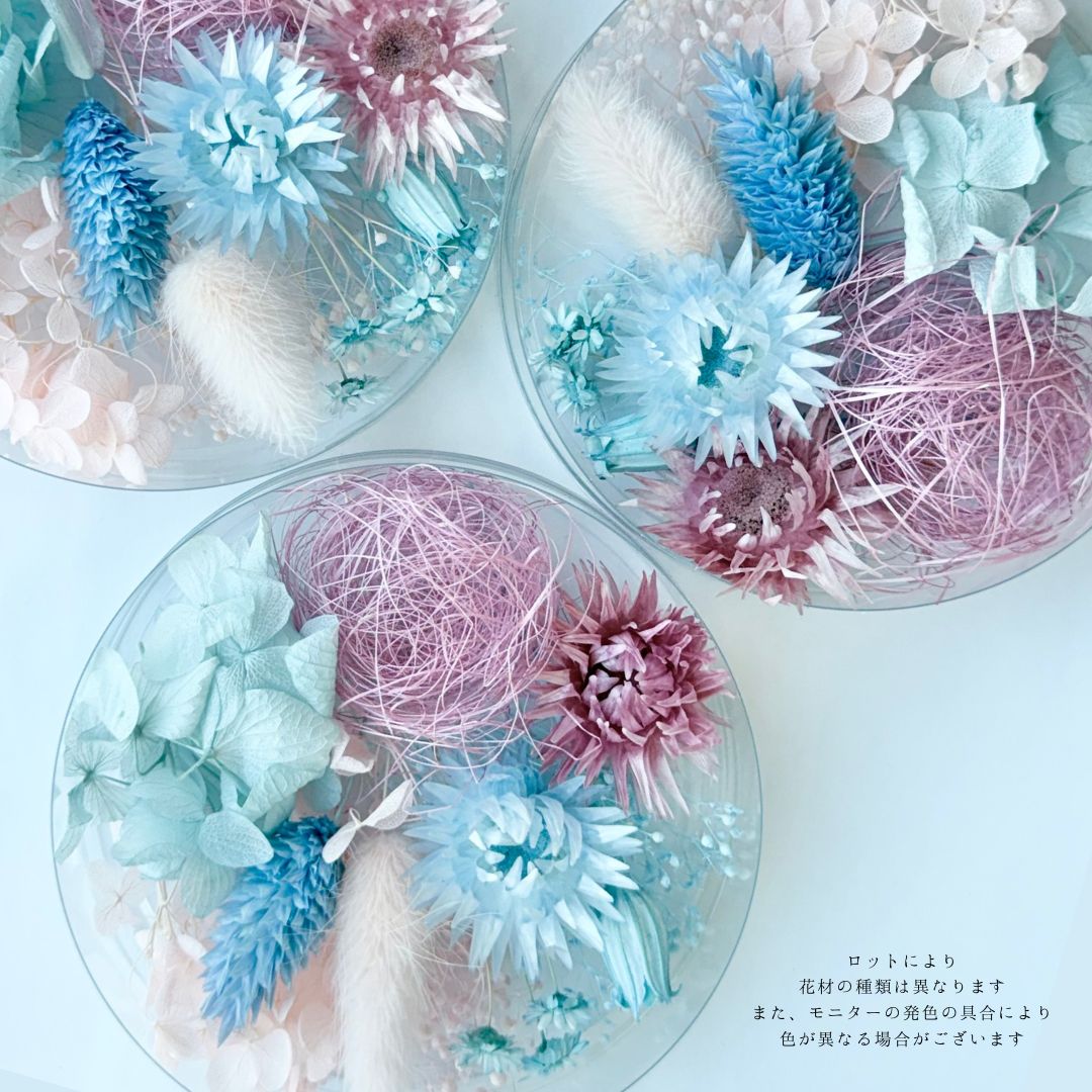 【通常カラー】ハーバリウム 花材 アソート 花材2色 ミックス ドライフラワー プリザーブドフラワー 花材セット 人気 詰め合わせ ハンドメイド 工作 おまかせ