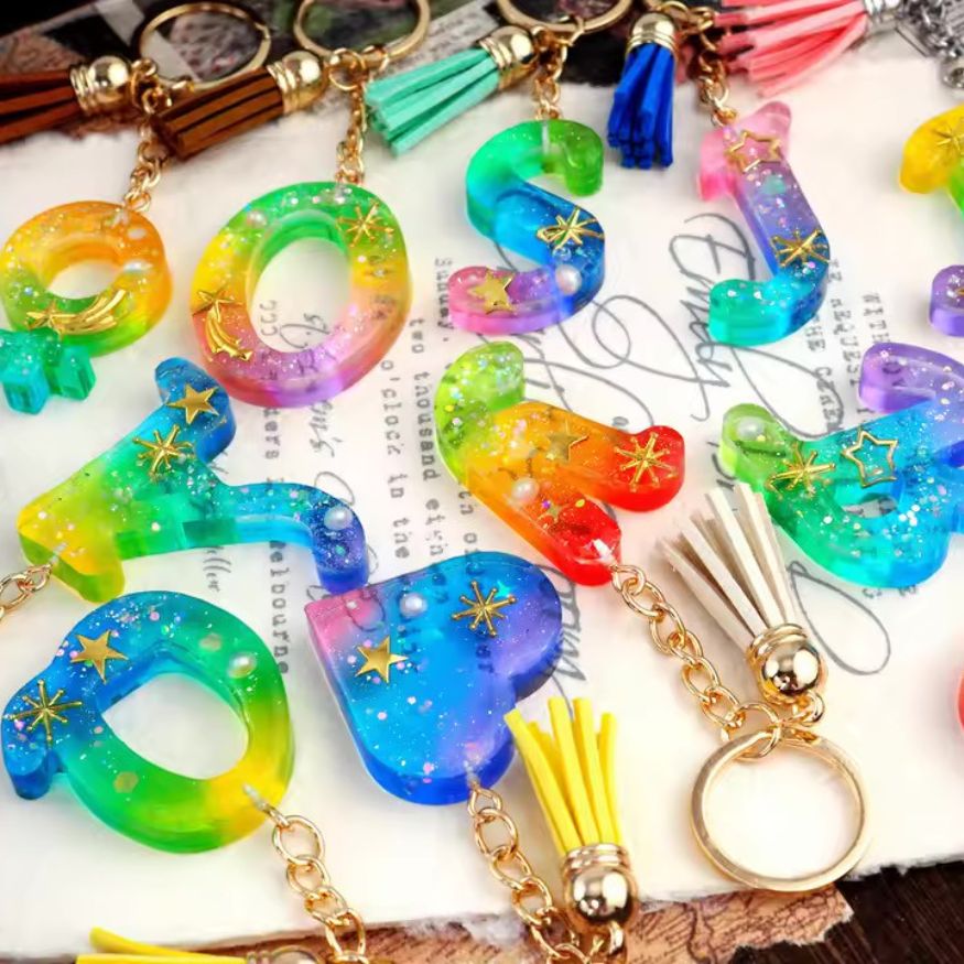 シリコンモールド アルファベット数字 固まるハーバリウム レジン 型