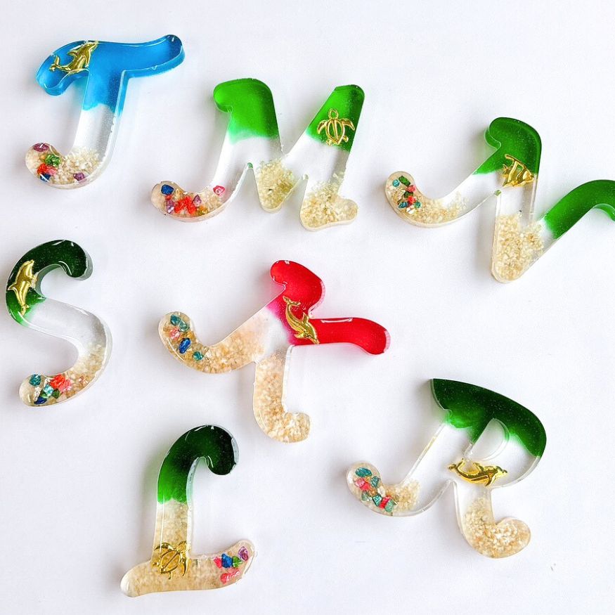 シリコンモールド アルファベット数字 固まるハーバリウム レジン 型