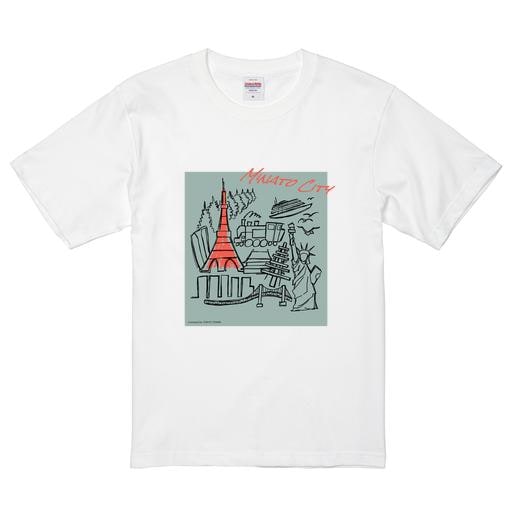 MINATO CITY イラストTシャツ（カーキ）