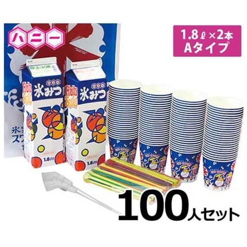 『ティガー』ハニー 氷みつ 1800ml 6本セット ハニー かき氷100人セット 氷みつAタイプ 1.8L×2本 (いちご×1 メロン×1