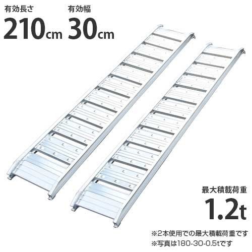 シンセイ アルミブリッジ 210-30-1.2t 《2本セット》 (積載荷重1.2t 