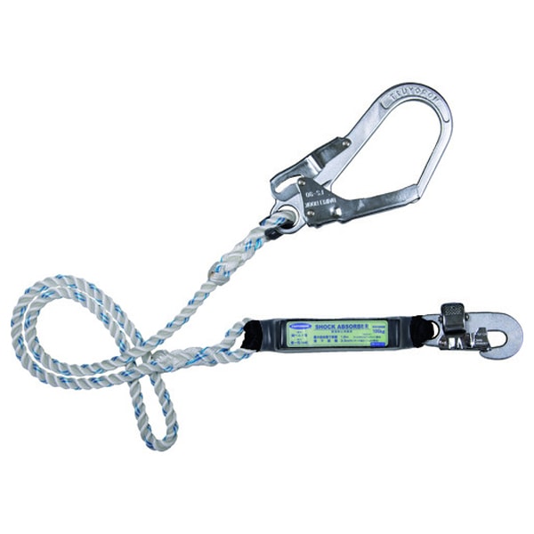 やす ツヨロン 胴ベルト型用 ロープ式 ランヤード TBL-T-90-BP ｜ 高所作業
