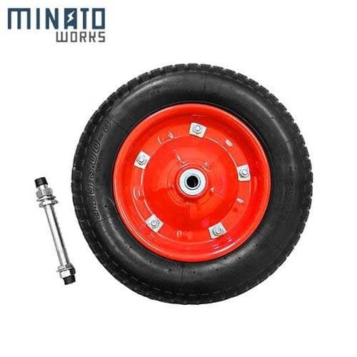 ミナト 一輪車用 空気入りタイヤ MW-13x3.25A (赤/13インチ/替え