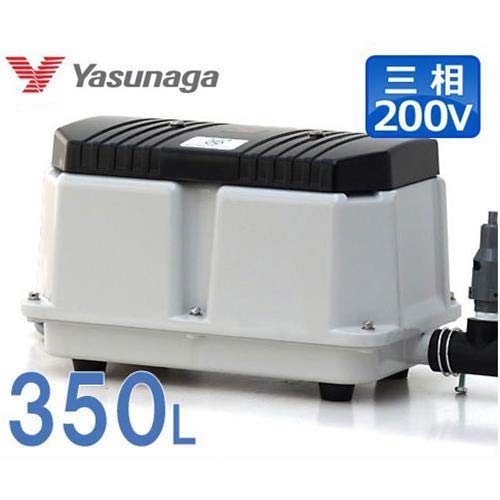 安永エアポンプ 浄化槽エアーポンプ LW-3503 (三相200V/350L/ダブル 