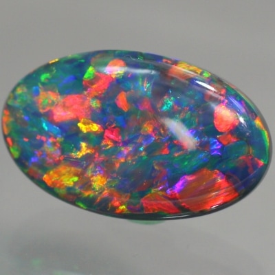 4.86ct天然ブラックオパール【最高峰】レッド 中宝研鑑別付