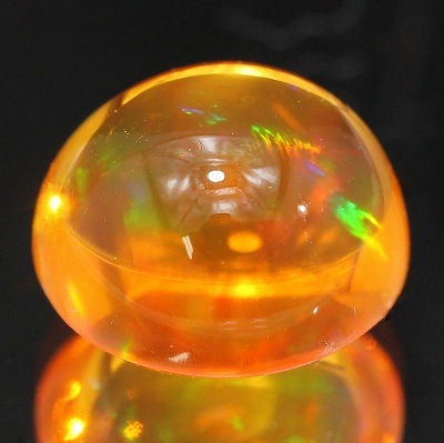 5.93ct天然ファイアオパール【メキシコ】ラウンドカボ