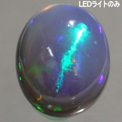 3.04ct天然ブラックオパールキャッツアイ【レア】ライトニグリッジ　中宝研鑑別付