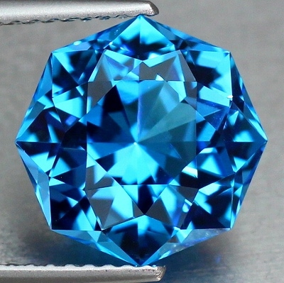 6.40ct天然トパーズ【スイスブルー】カスタムカット