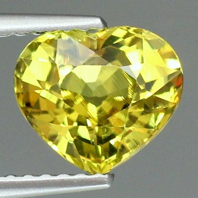 2.22ct天然グロッシュラーガーネット【イエローハート】輝き