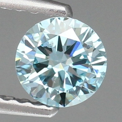0.509ct天然ダイヤモンド【アイスブルー】ラウンドブリリアント