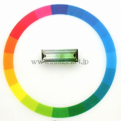 天然バイカラートルマリン 3.35ct 【アクロアイト＆グリーン】