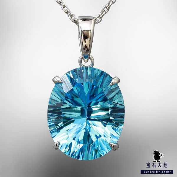 K18 YG ブルーグリーン トルマリン ペンダントトップ 0.51ct