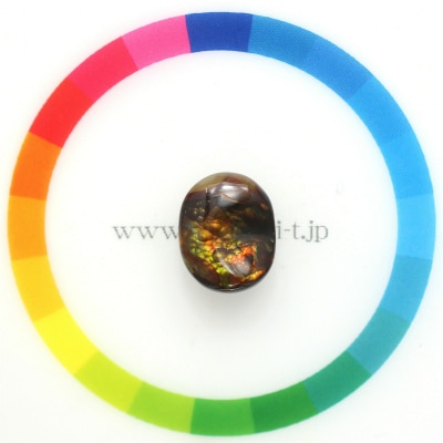 天然ファイアアゲート 5.12ct 【グリーン・オレンジ】 メキシコ