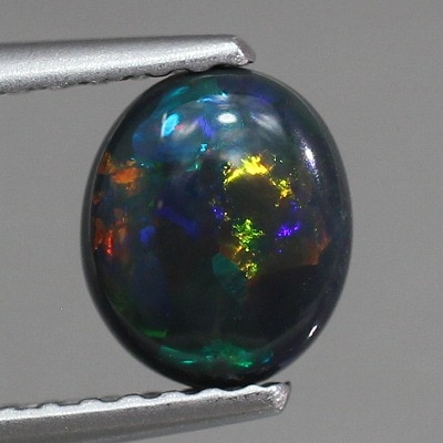 0.55ct天然ブラックオパール【エチオピア・無処理】　中宝研ソ付