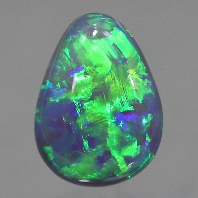 天然ブラックオパール 1.67ct【美遊色グリーン】