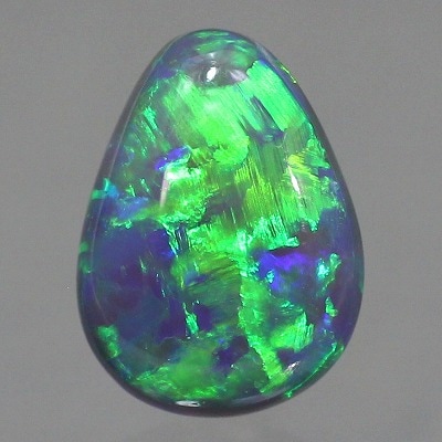 天然ブラックオパール 1.67ct【美遊色グリーン】