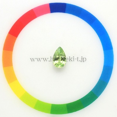 強蛍光！希少なバナジウムクリソベリル！K10枠と小ワッカのシルバーリング約10号 1.38ct天然バナジウムクリソベリル【ミントカラー・UV蛍光】高品質