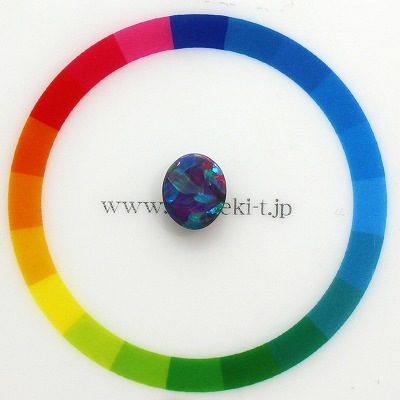 1.56ct天然ブラックオパール【パレットパターン】レッド 1.56ct天然ブラックオパール【パレットパターン】レッド