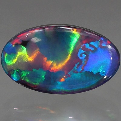 天然ブラックオパール 1.83ct【激動する遊色効果】芸術的