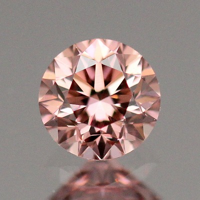 0.111ct天然ダイヤモンド【FANCY ORANGY PINK】中宝研ソ付◇CM