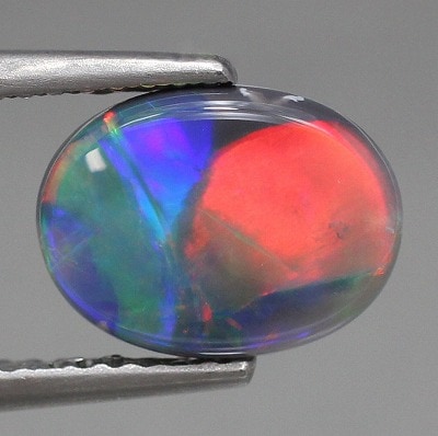 天然ブラックオパール 1.24ct【大判レッド遊色】