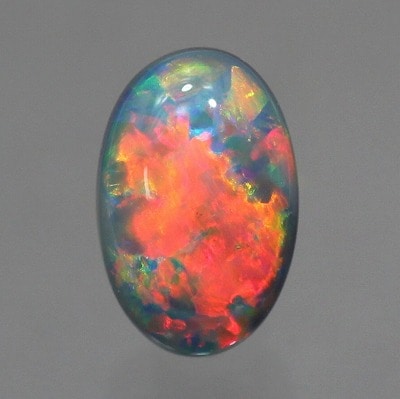 0.99ct天然ブラックオパール【オレンジレッドのマルチカラー】美品