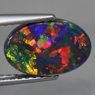 天然ブラックオパール 1.73ct【黒生地レッド美遊色】高品質