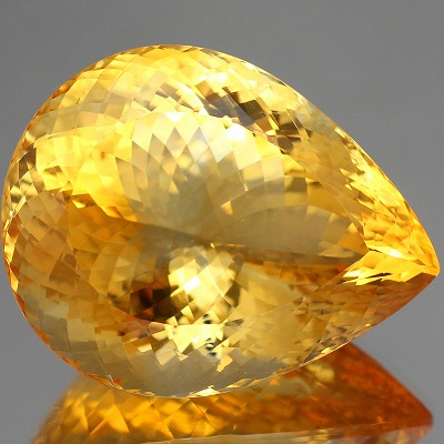 天然シトリン 115.16ct 【輝くオレンジイエロー】 大粒　中宝研ソーティング付