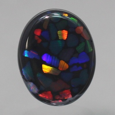 0.90ct天然ブラックオパール【レッド】黒生地