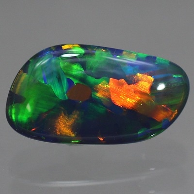 天然ブラックオパール 1.32ct【これぞ黒生地の本気】遊色抜群！