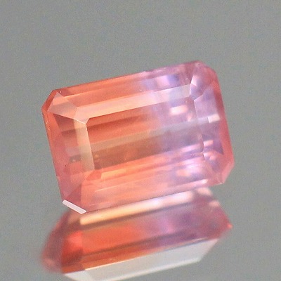0.48ct天然バイカラーサファイア【ミルキーピンク&ピンクオレンジ】 