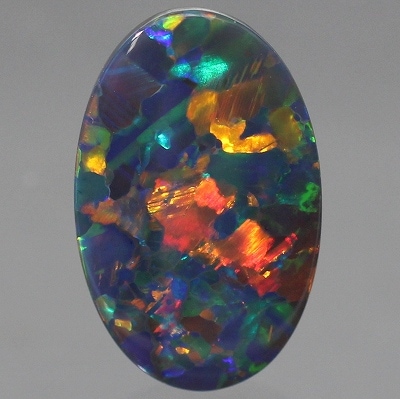 天然ブラックオパール 1.67ct【高品質レッド美遊色】黒生地
