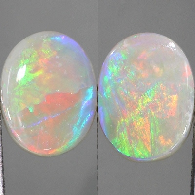 天然オパール 3.58ct/2P【オーロラ遊色】ペア